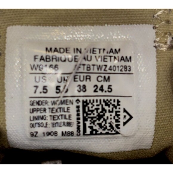 Converse M9166: Chuck Taylor All Star Unisex Ox Low Top Black Sneakers Size 7.5 - Picture 6 of 6